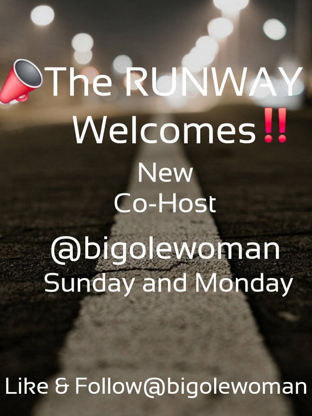 The RUNWAY is super excited to welcome @bigolewoman as a new co-host!